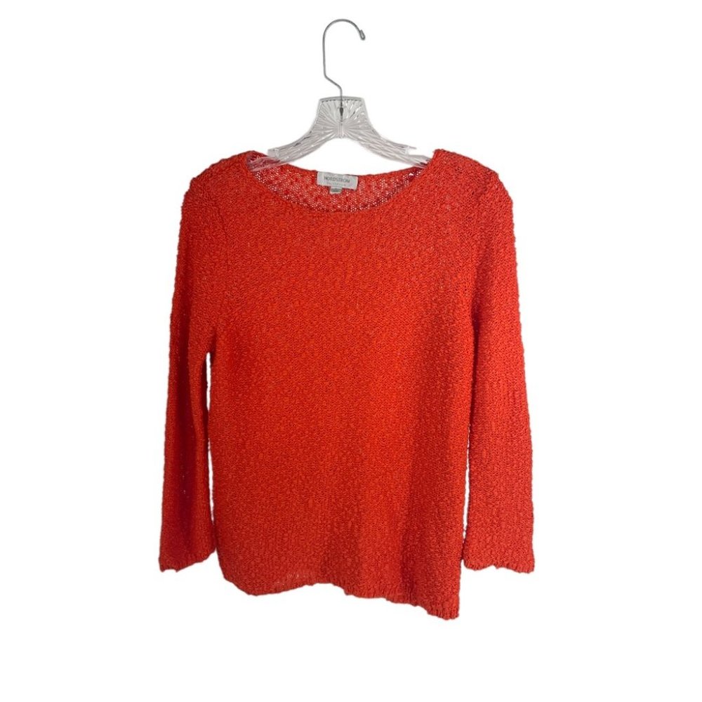 Nordstrom Collection 100% Cotton Orange Sweater Size 0